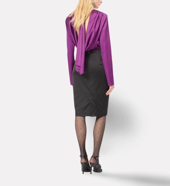 Rotate Skirt Midi Rose, Model View