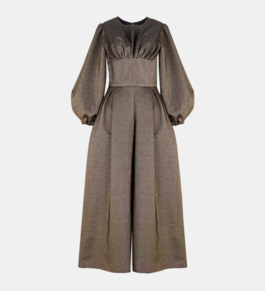 Half-corset Baroque-sleeve Jumpsuit
