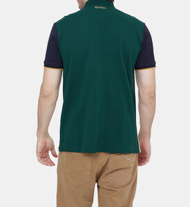 تيشيرت بشعار مطرز مقسم بألوان