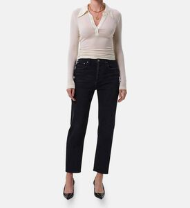 Citizen of Humanity Straight-leg Button Closure Pants, Model View