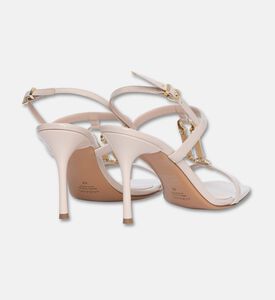 Albano Patent Leather Square-toe Sandals, Nude, Eu-36, Packshot View