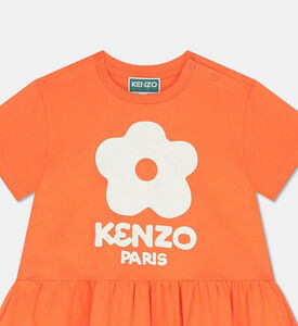 Kenzo Floral Logo Printed Jersey Dress, Packshot View