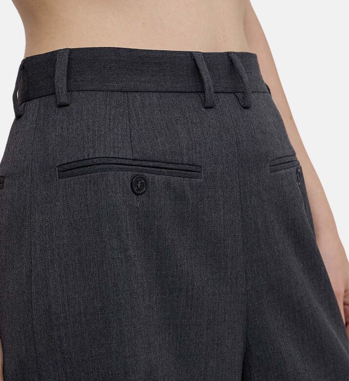 Welt Pockets Wide-leg Trousers