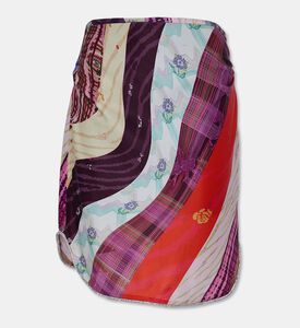 Reemami Diamond Patchwork Mini Wrap Skirt, Packshot View