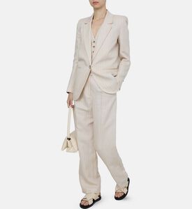 بليزر بوي مخطط بصف أزرار واحد