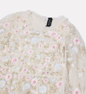 Needle And Thread Amara Ruffle Floral-print Mini Dress, Packshot View