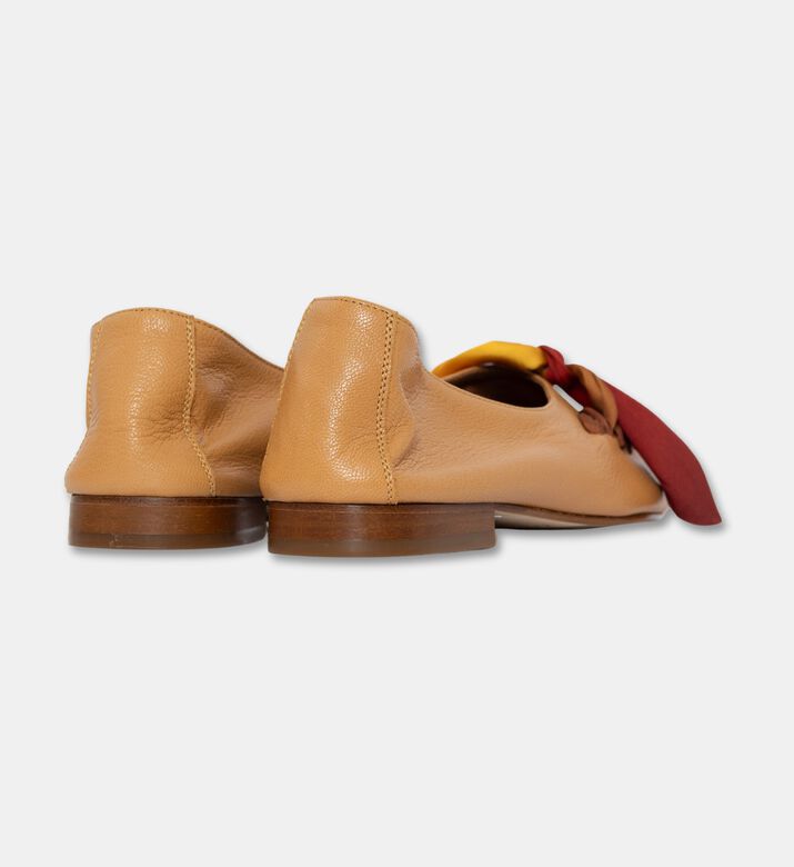 Hereu High-cut Foulard-detail Deconstructed Loafers, Camel, Eu-36, Packshot View