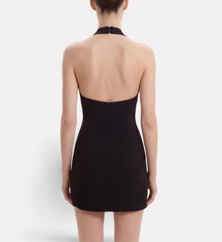 JW PEI Asymmetric Mesh-panel Halter Mini Dress, Model View