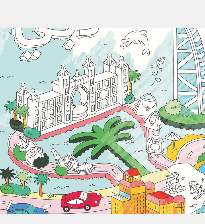 Dubai Large Coloring Poster