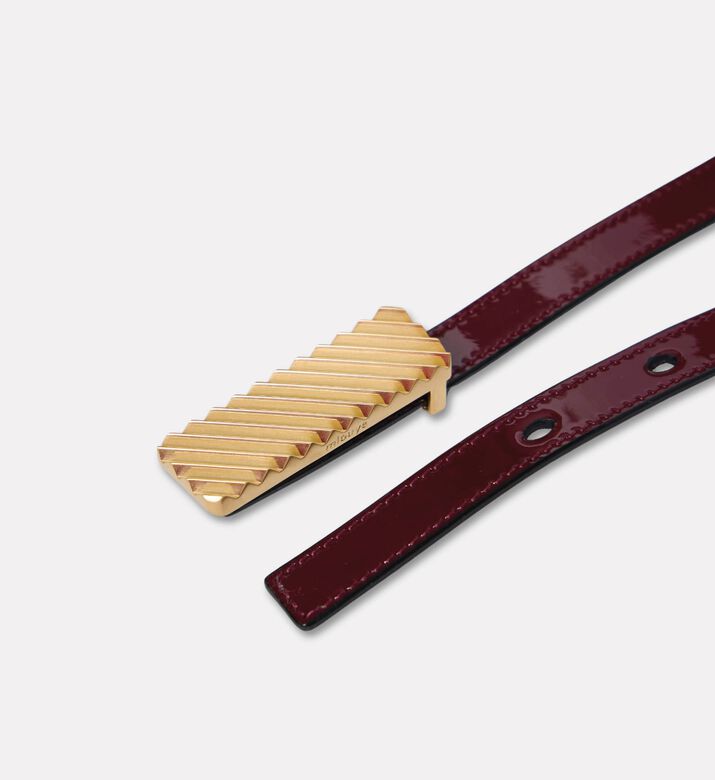 Mlouye Textured Calf Leather Buckle Belt, Burgundy, 90, Packshot View