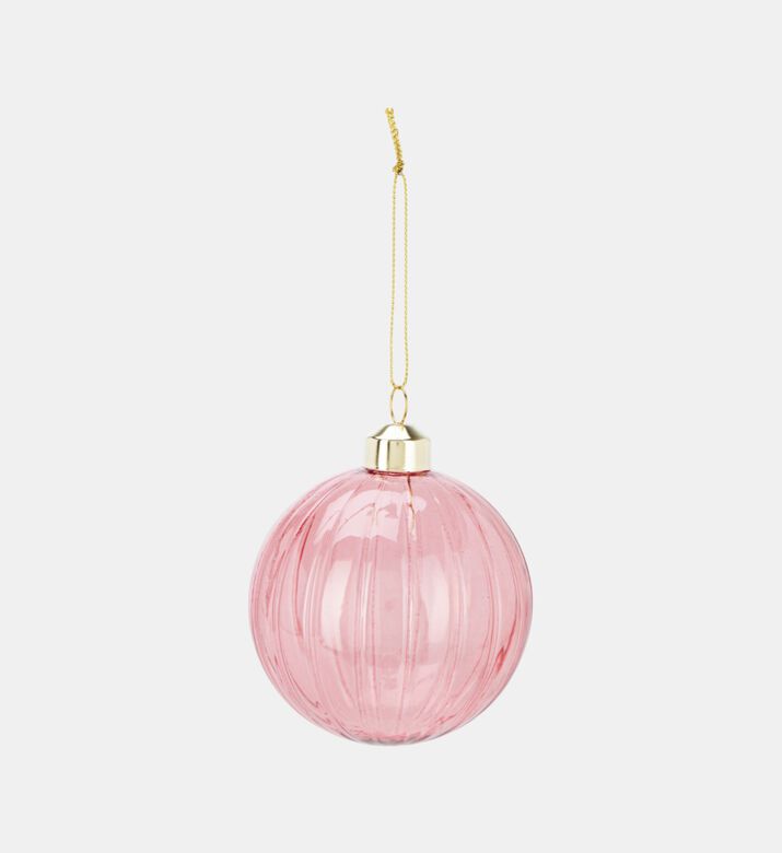 Home Deco and More Xmas Ball Glass, Pink, Packshot View