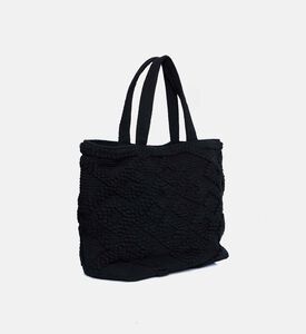 حقيبة يد قطني بتفاصيل بوم بوم