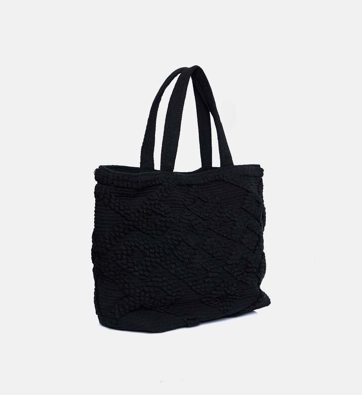 حقيبة يد قطني بتفاصيل بوم بوم