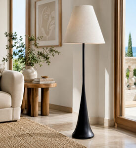 Home Deco and More Fabric Shade Iron Floor Lamp, Packshot View