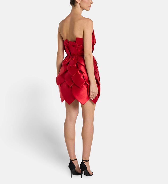 Savanna Dress Leaf, Red, S, Model View