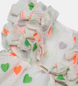 فستان واسع بطبعة قلوب