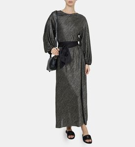 Metallic Belted Midi Dress Metallic Belted Midi Dress