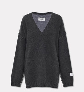 MM6 V-neck Oversized Sweater, Packshot View