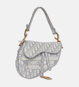 Dior Preowned Dior Saddle Oblique Embroidered Canvas Shoulder Bag, Packshot View