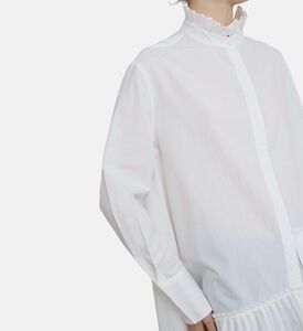 قميص كورا قطن بياقة مجمعة