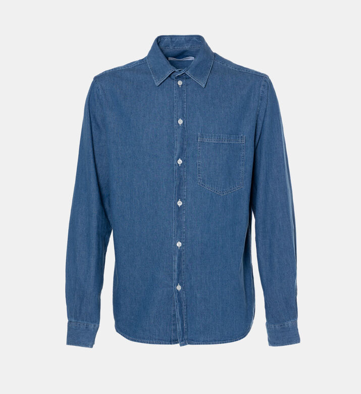 قميص بجيب على الصدر قطن عضوي