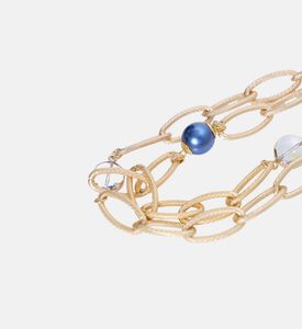Weill Double-strand Chain Design Necklace, Blue, Packshot View