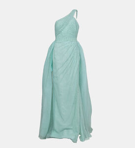 Asymmetrical-neck Mermaid Dress