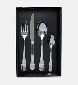 Home Deco and More Stainless Steel 18/0 Shiny Silver 24-piece Cutlery Set, Packshot View