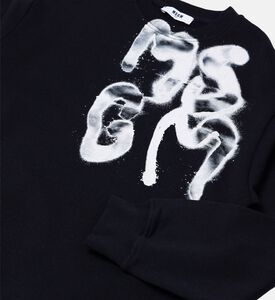 سويت شيرت قطن بطبعة شعار