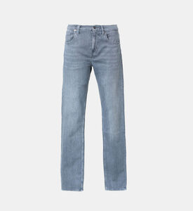 بنطال جينز متوسط الخصر بخمسة جيوب