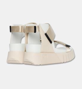 UN United Nude Cow Leather Wedge Heel Sandalssma, Cream, Eu-36, Packshot View