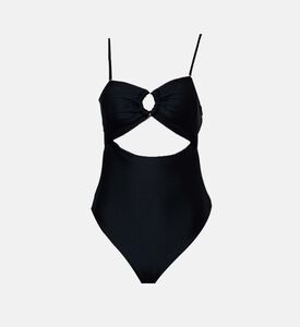 بدلة سباحة قطعة واحدة بفتحة بحلقة