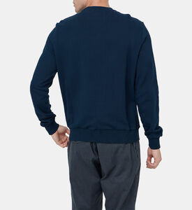 سويت شيرت قطن وصوف برقعة لوغو