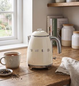 Smeg Cordless Mini Electric Kettle, Cream, Packshot View