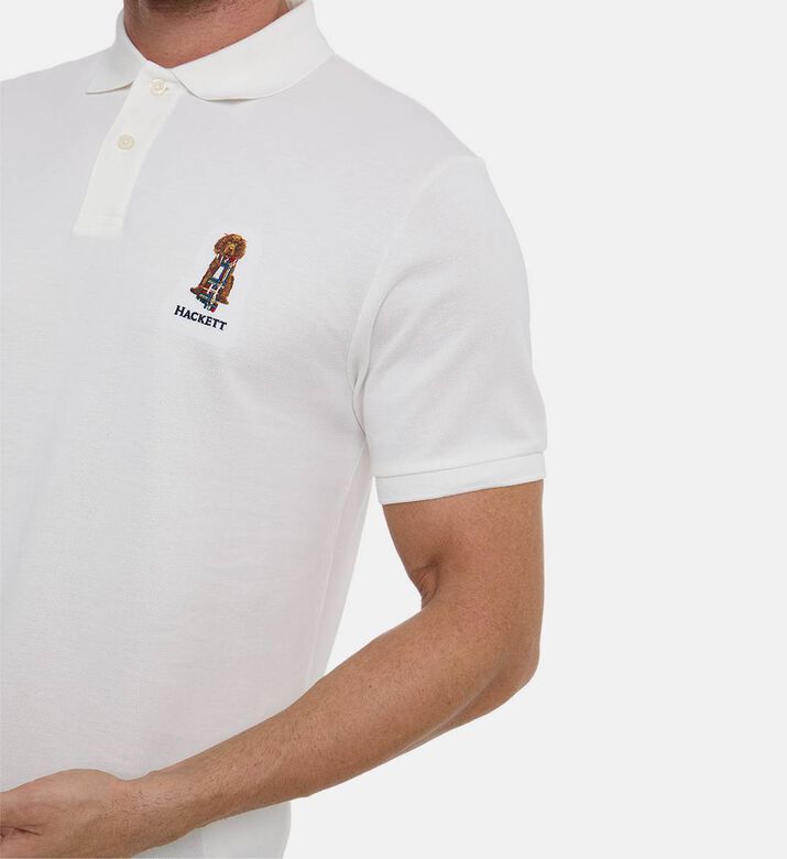 Hackett London Logo-embroidery Short-sleeve Polo Shirt, Model View Hackett London Logo-embroidery Short-sleeve Polo Shirt, Model View