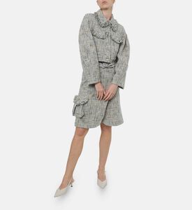 Ganni Tweed Button Closure Jacket, Model View