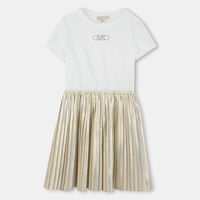 Short-sleeve Pleated Dress