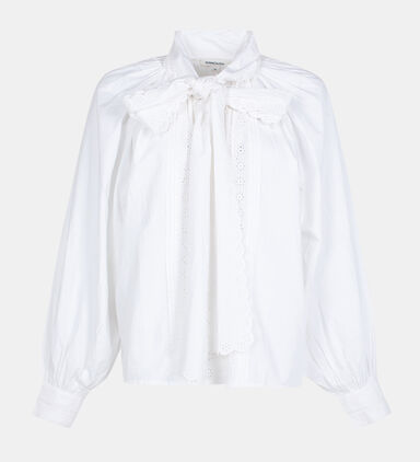 Baby Lace Tied Neckline Blouse