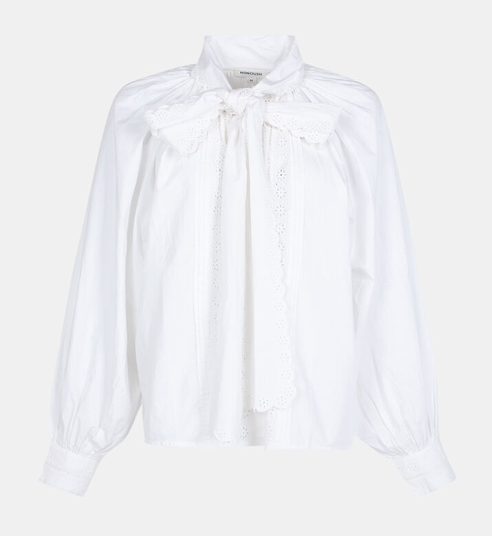 Baby Lace Tied Neckline Blouse