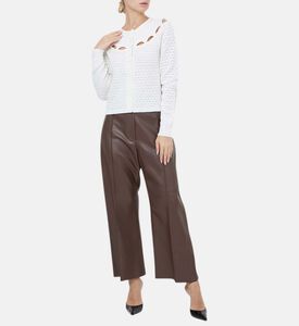 Pointelle Flower Buttons Waistcoat