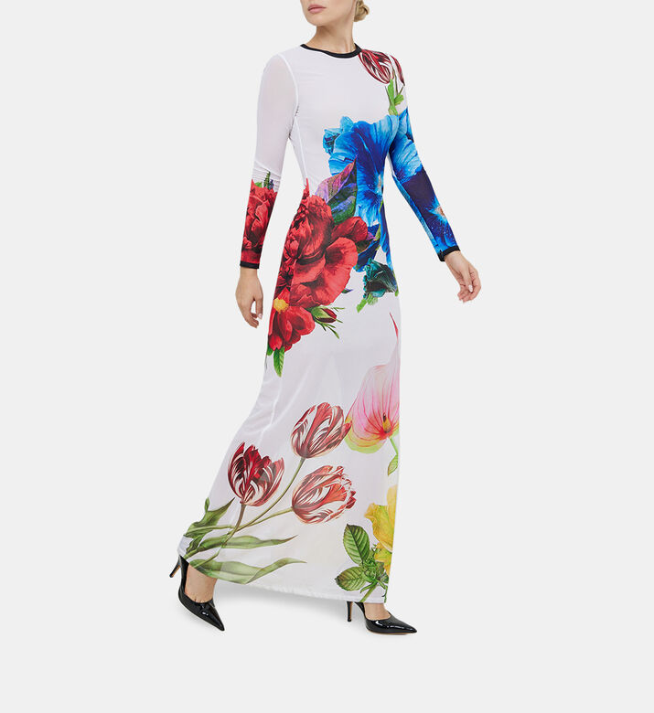 Delora Long Sleeve Crewneck Maxi Dress Delora Long Sleeve Crewneck Maxi Dress