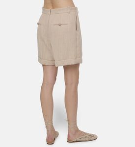 Edward Achour Paris High-waisted Tailored Shorts, Model View