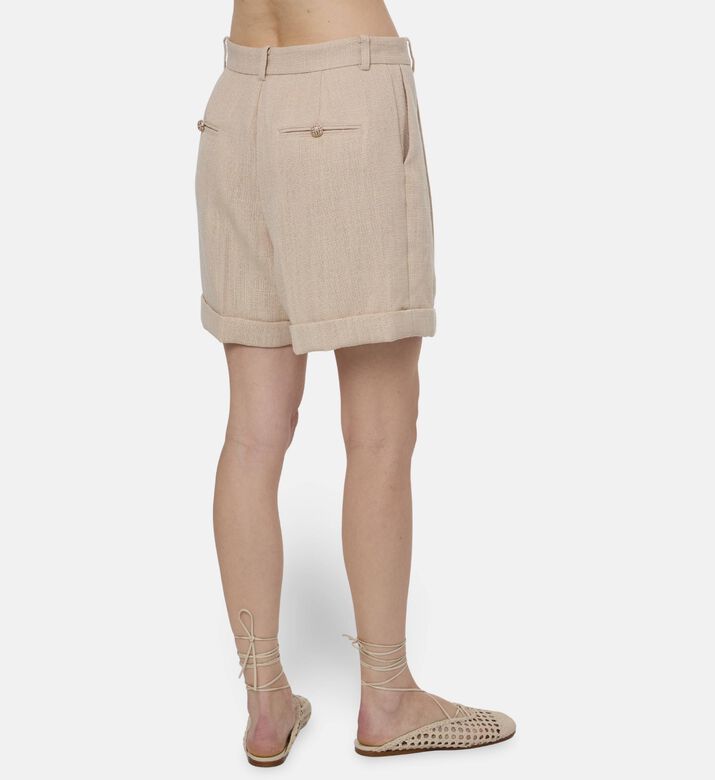 Edward Achour Paris High-waisted Tailored Shorts, Model View