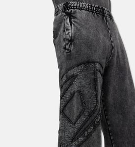 Diesel Tonal Distressed Logo Acid-wash Pants, Model View