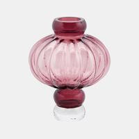 Bubble Glass Round Flower Vase