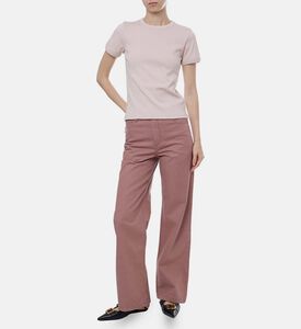 Aristide Logo-embroidery Ribbed T-shirt