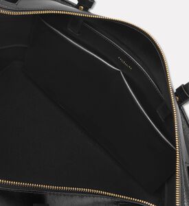 Demellier Woven Leather Tote Bag, Black, Packshot View