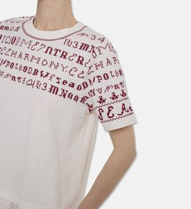 Sea NY Floral-embroidery Long-sleeve Ts Shirt, Model View