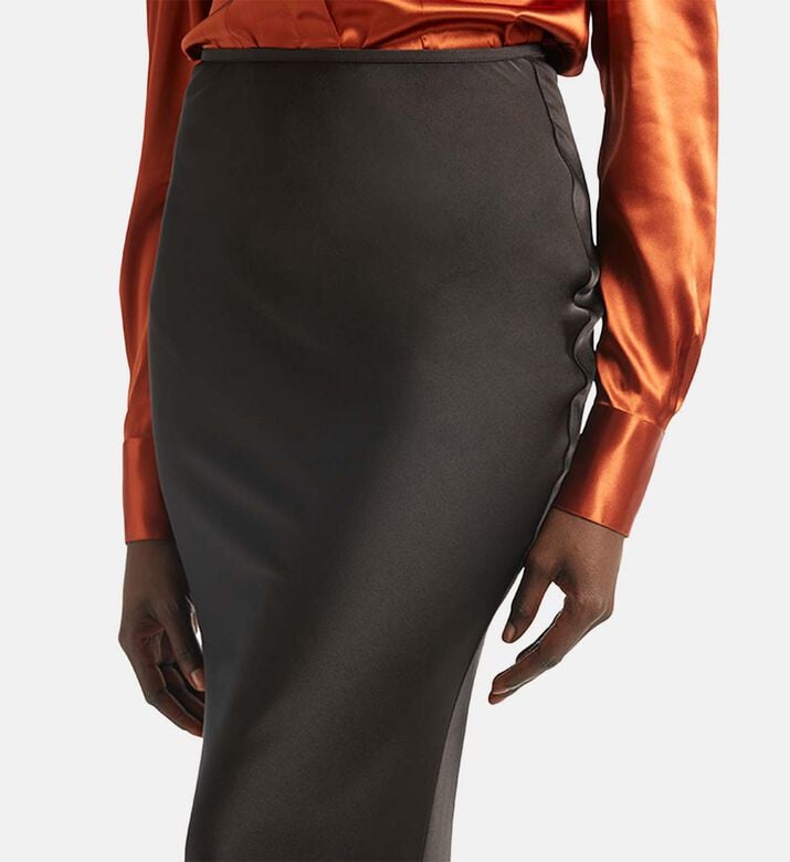 Satin Mermaid-style Maxi Skirt