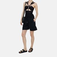 Revon Gathered Silk Strappy Top